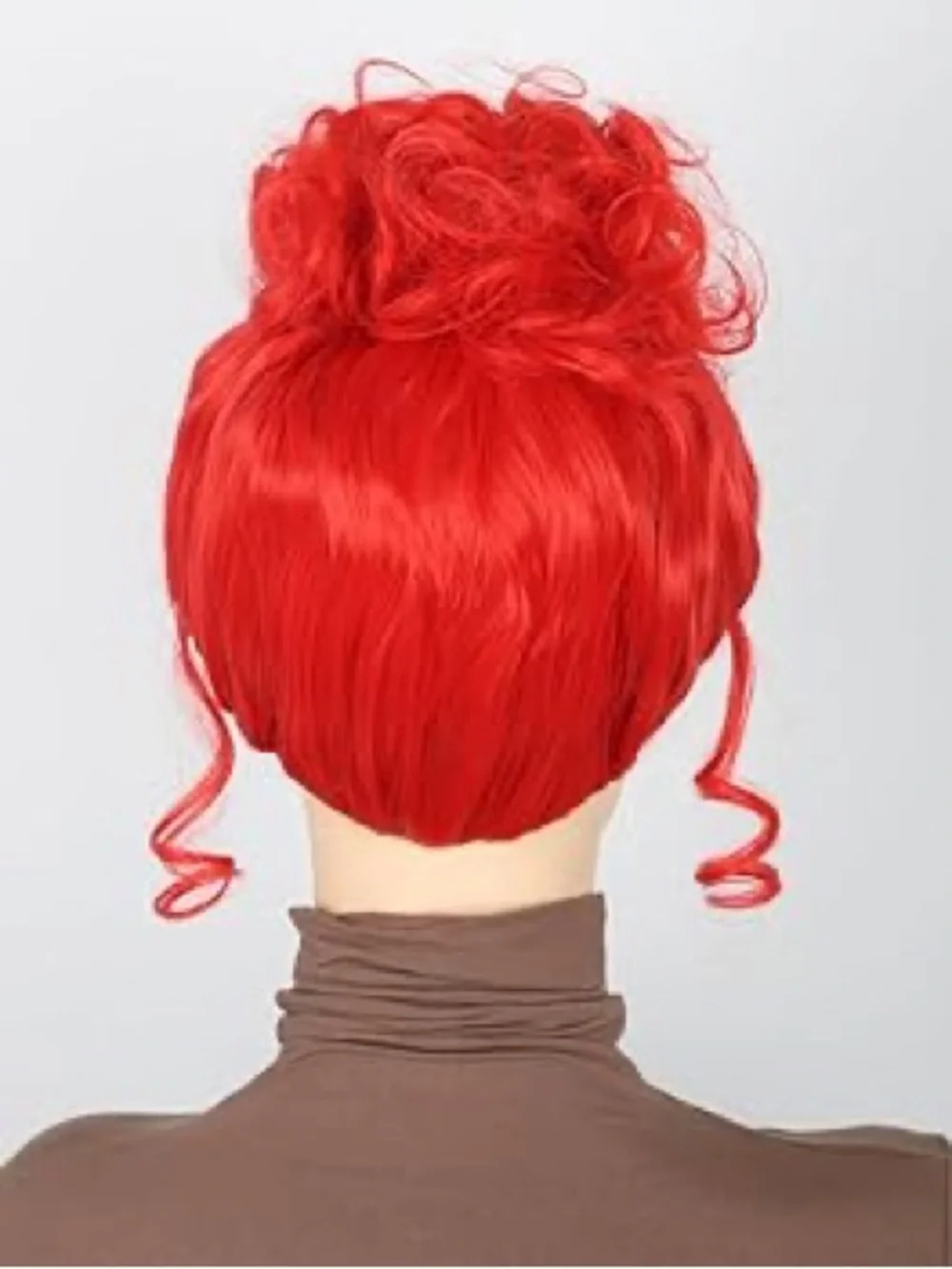 Vibrant Red Updo Wig - Women Hair